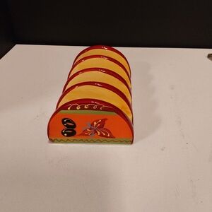 MONTEREY CERAMIC HAND PAINTED TACO HOLDER